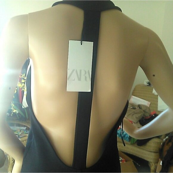 COPY - BNWT ZARA BACKLESS DRESS BLACK SLEEVELESS ELEGANT SEXY & WOW SZ. MD - Picture 6 of 9